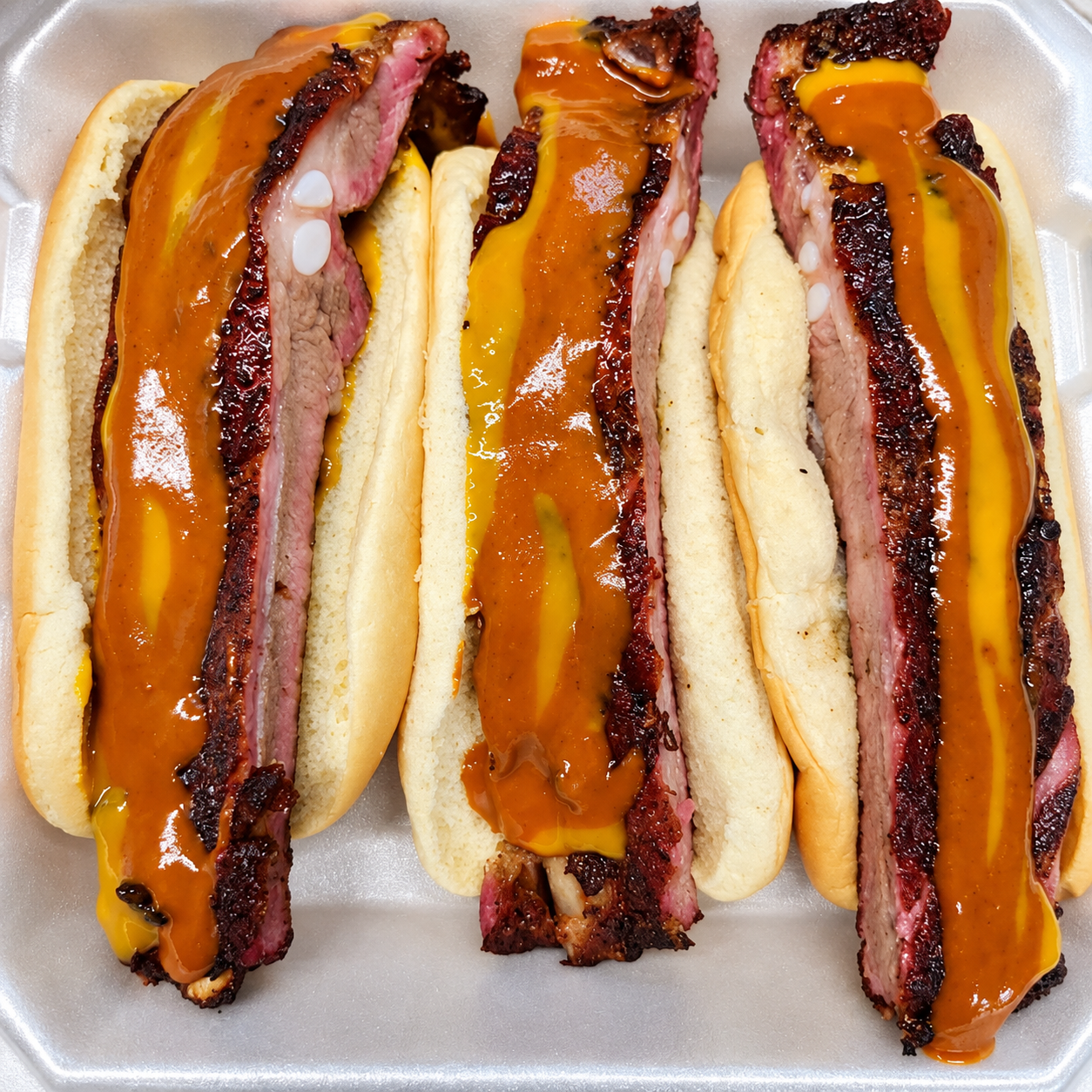 Half rack of smoked ribs